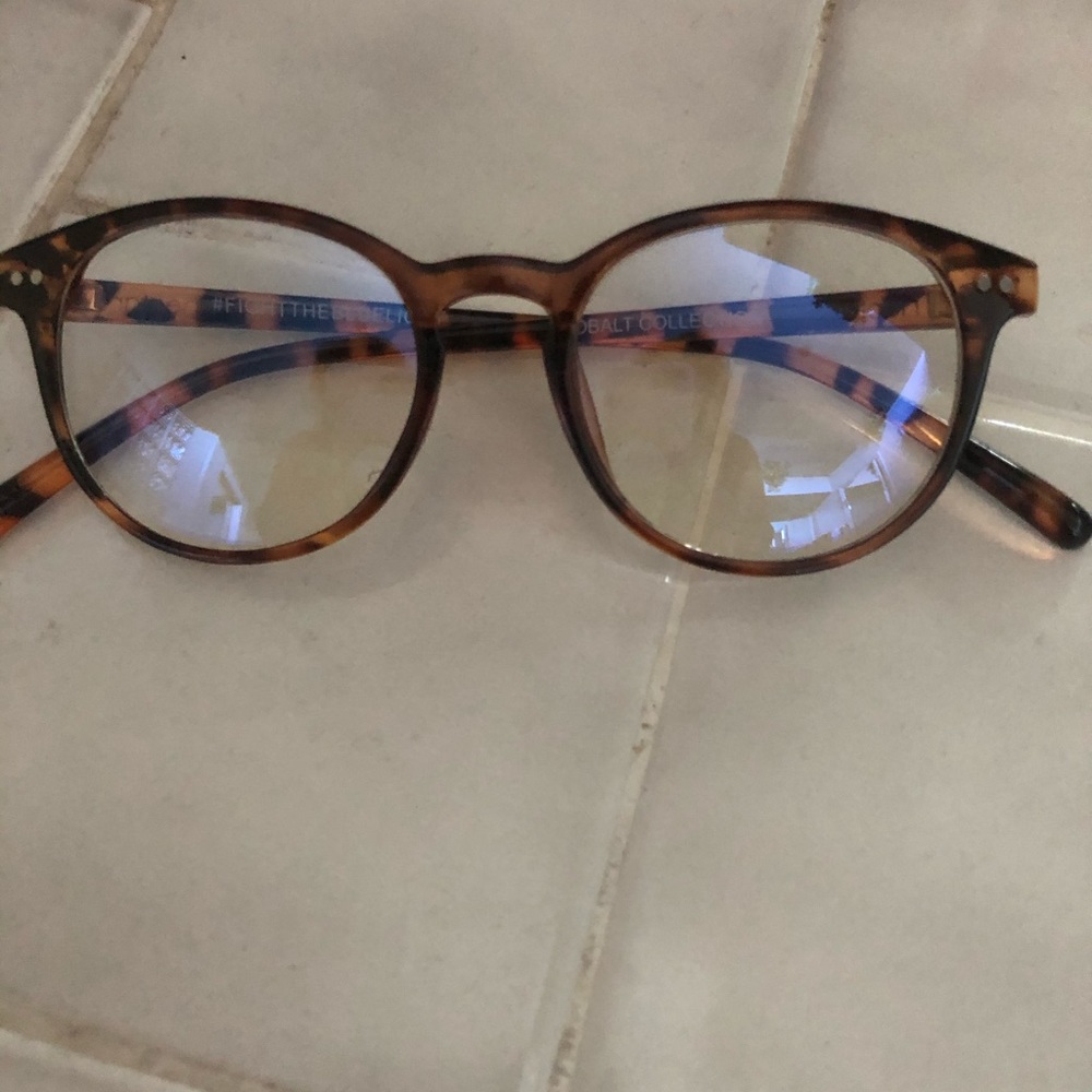 Blue light blocking eyewear.